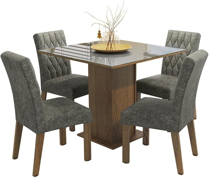 25 conjunto sala de jantar com tampa de vidro 871,00