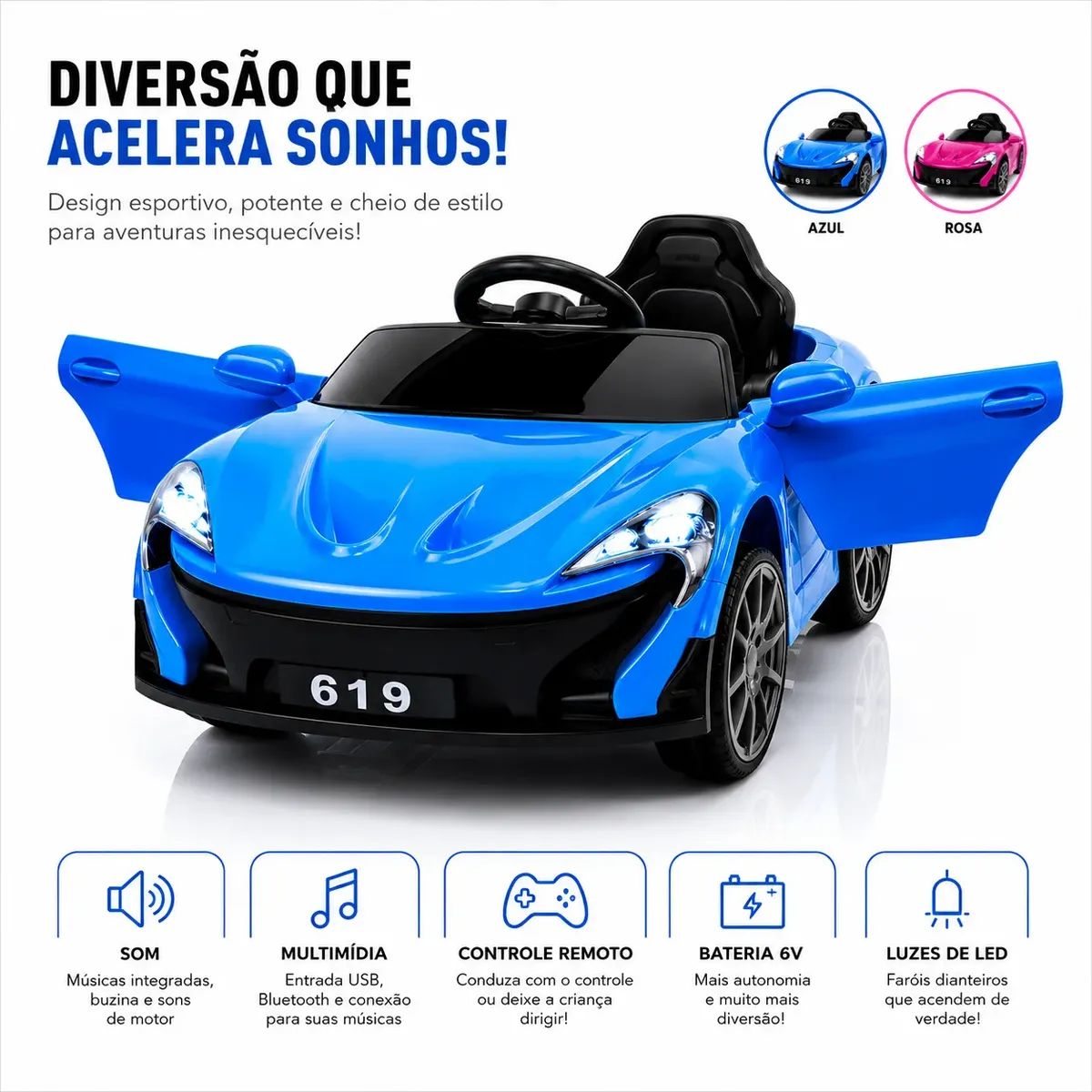d nq np 2x 808517 mlb111214496766 052026 f mini carro eletrico infantil controle led som e funco ninar