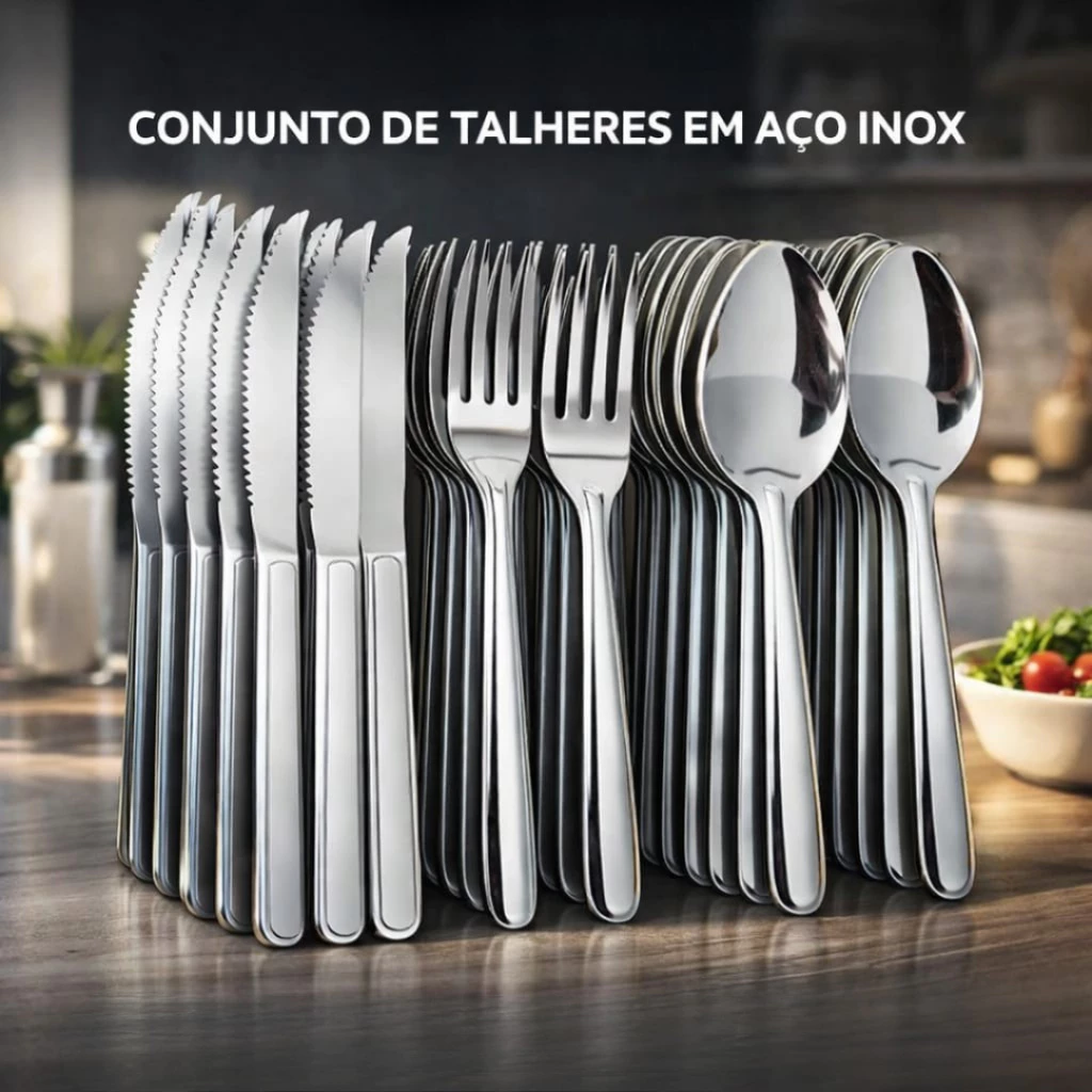 jogo de talheres ate 72 peças inox 31 28,90